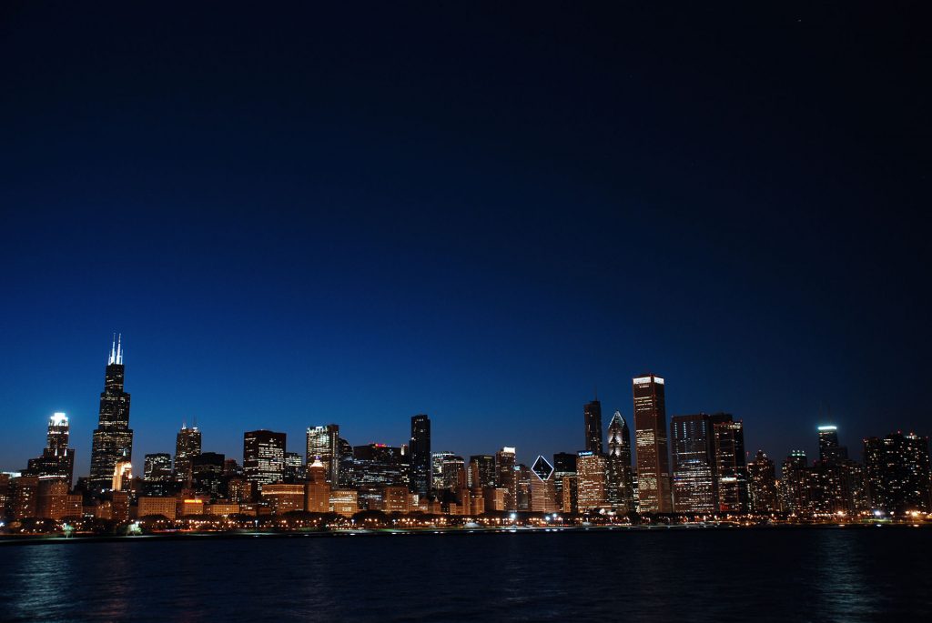 Chicago Skyline Night 04/09/2010