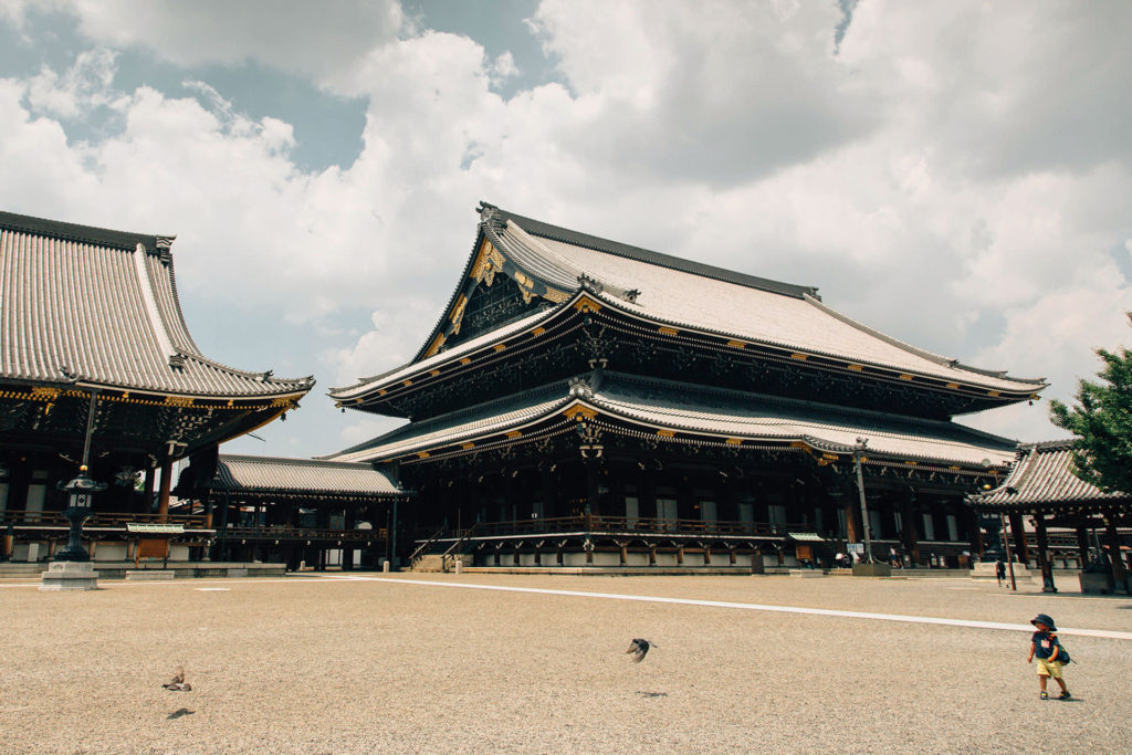 Kyoto Temple with child