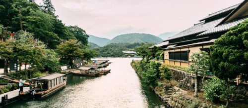 River boats in Arashiyama