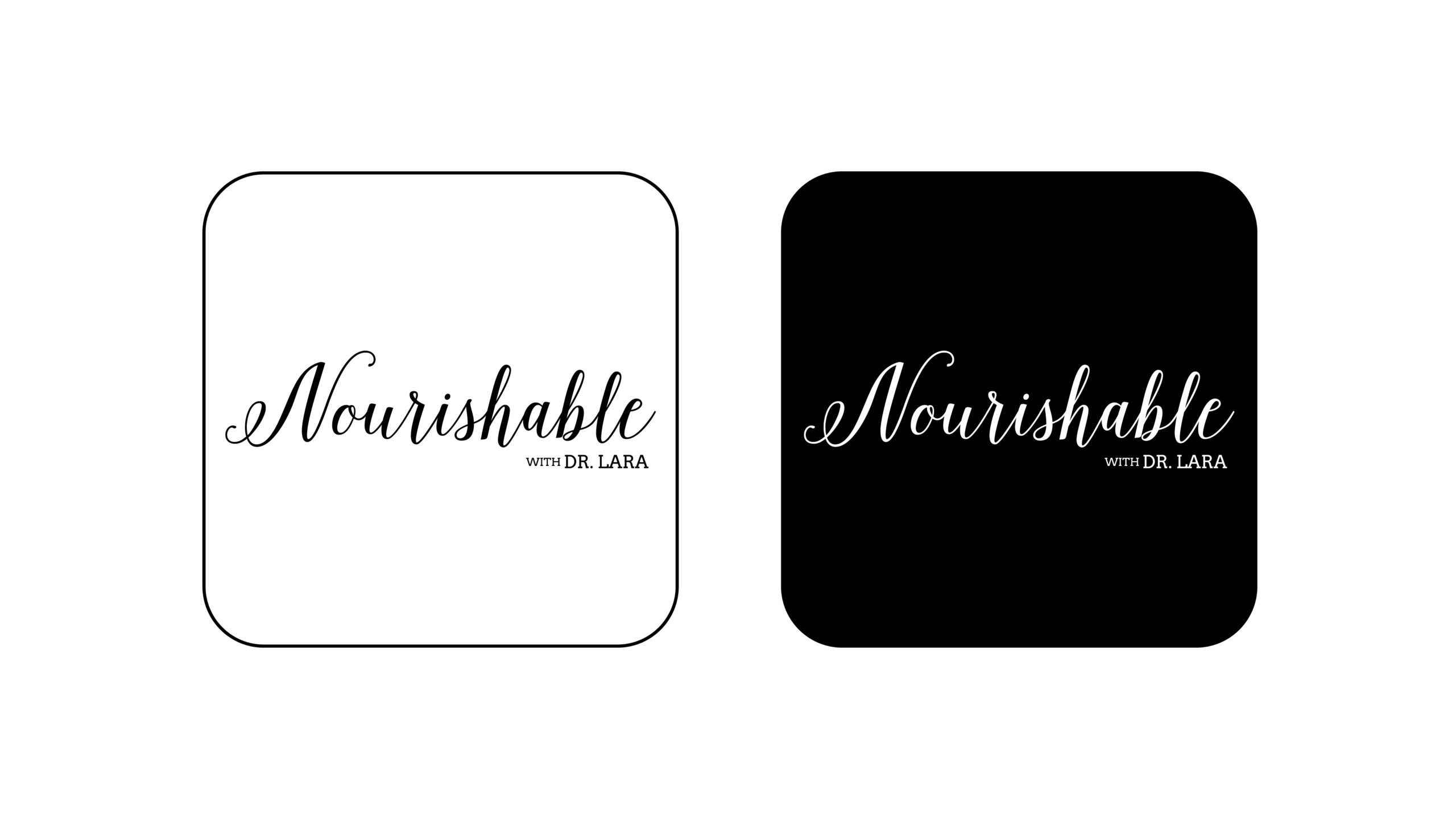 Nourishable - Black and White Logo